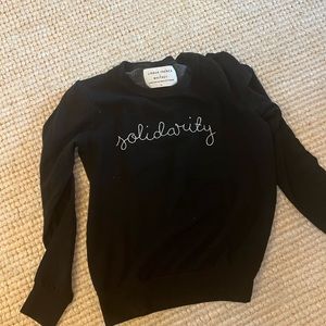 cotton sweatshirt. la lingua franca/whitney museum collab. size xs black.